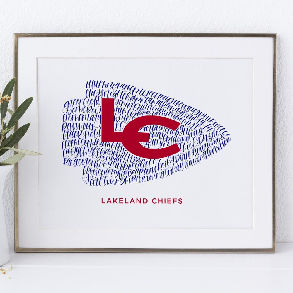 Lakeland Chiefs Word Art